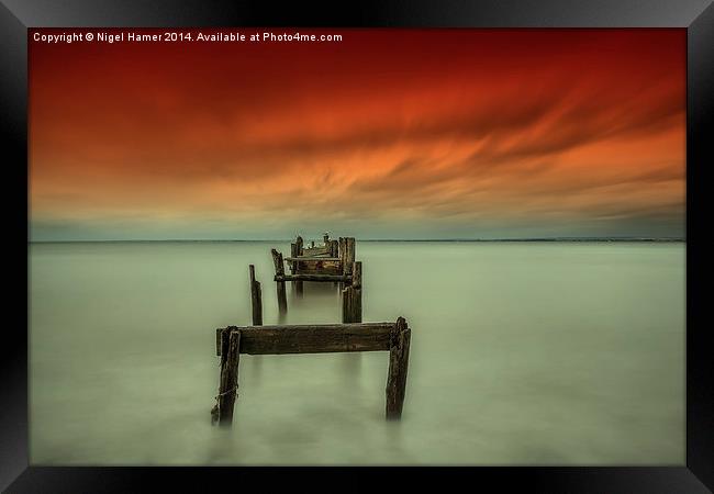 The Broken Jetty Framed Print by Wight Landscapes