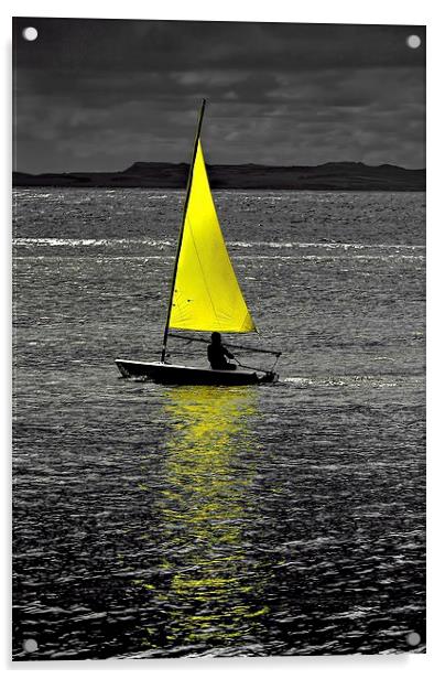 Lone sail Acrylic by Thanet Photos