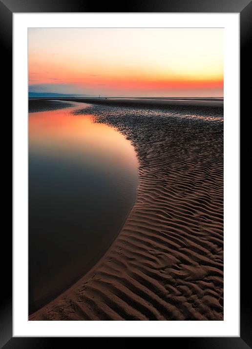 Rhyl Seascape Sunset  Framed Mounted Print by Adrian Evans