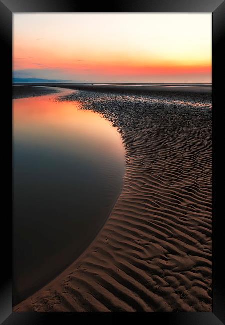 Rhyl Seascape Sunset  Framed Print by Adrian Evans