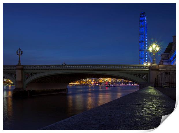 Westminster Bridge Print by Victor Burnside