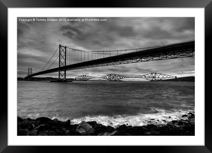 Forth Bridges Scotland. Framed Mounted Print by Tommy Dickson
