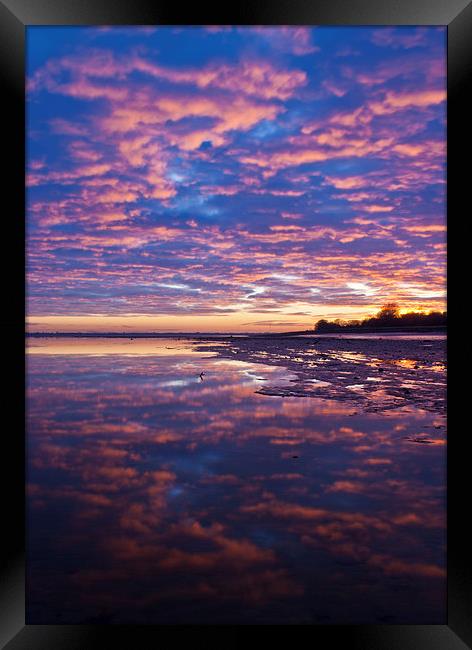 SOLWAY SUNSET Framed Print by chris thomson