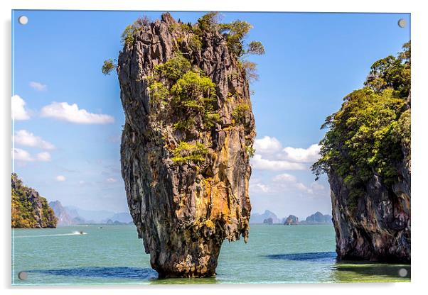 Phang Nga Bay Thailand Acrylic by colin chalkley