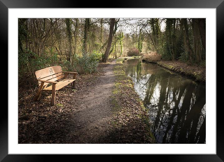 Bench at Fairhaven Trust Framed Mounted Print by Stephen Mole