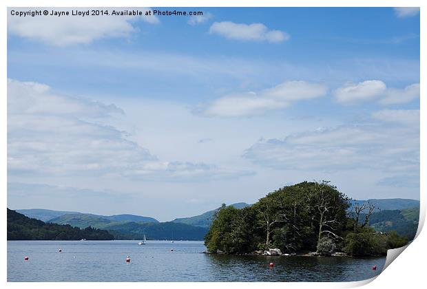 View from the Windermere Cruise. Print by J Lloyd