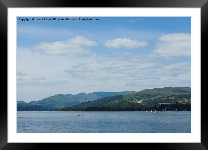 Lake Windermere Framed Mounted Print by J Lloyd