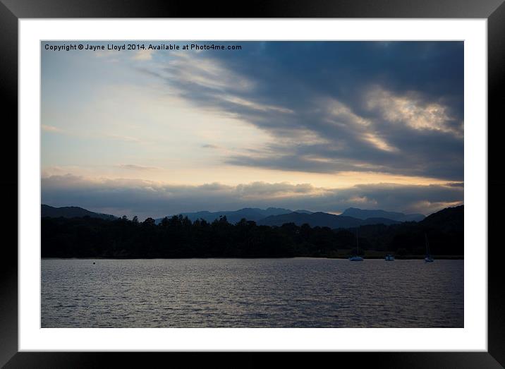 Lake District clouds at dusk Framed Mounted Print by J Lloyd