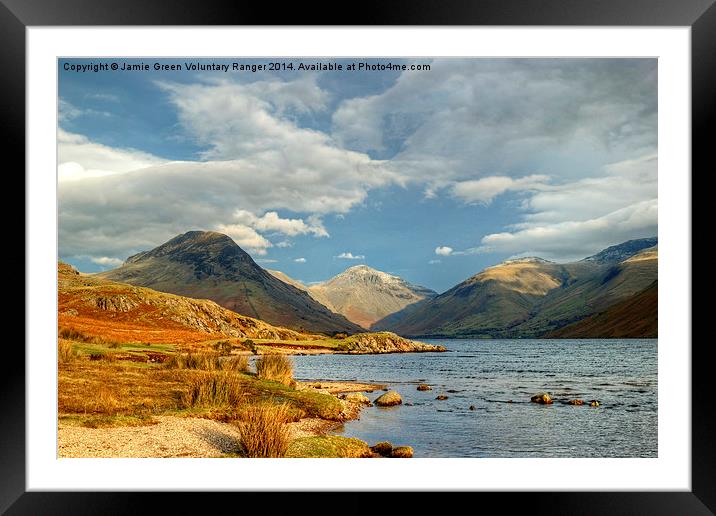 Wastwater In January Framed Mounted Print by Jamie Green