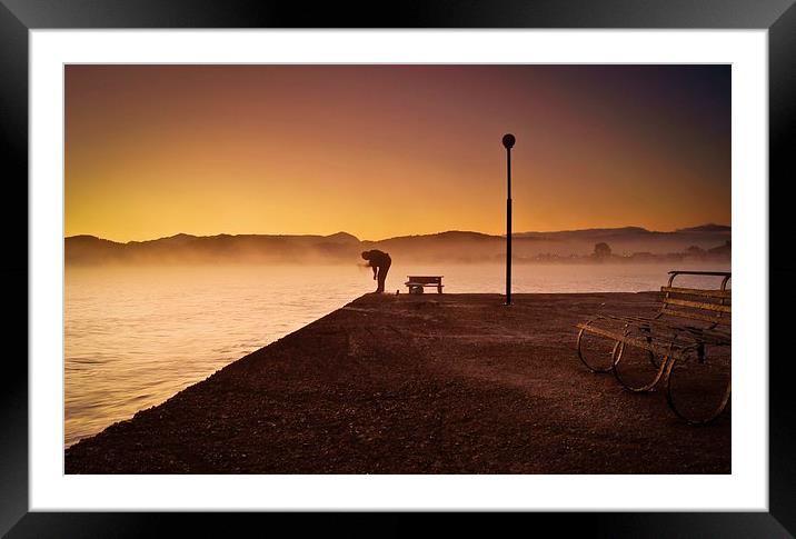THE MORNING CAPTURE Framed Mounted Print by chris thomson