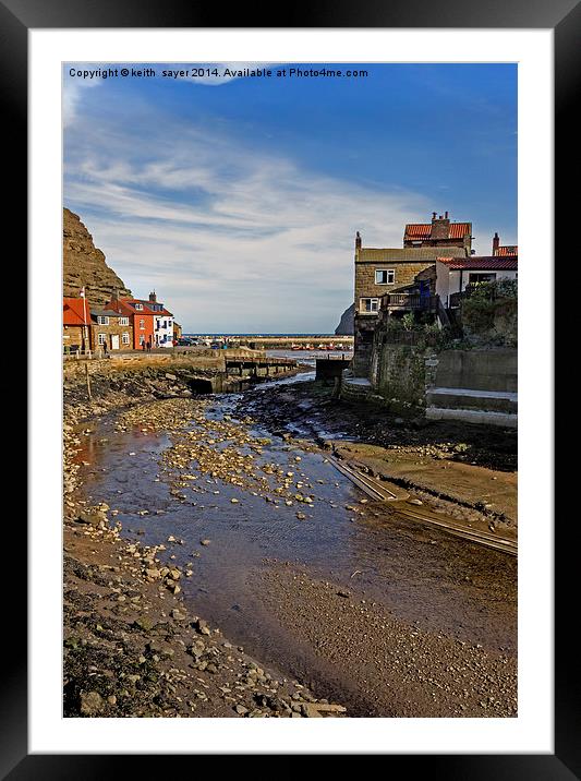 To The Harbour Mouth Staithes Framed Mounted Print by keith sayer