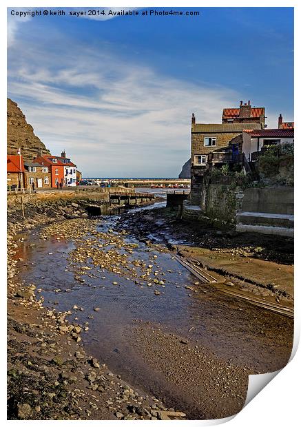To The Harbour Mouth Staithes Print by keith sayer