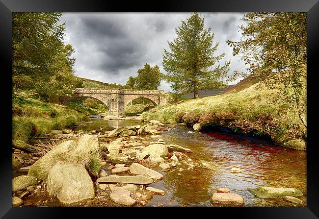Slipping stones Bridge Framed Print by Angela Wallace