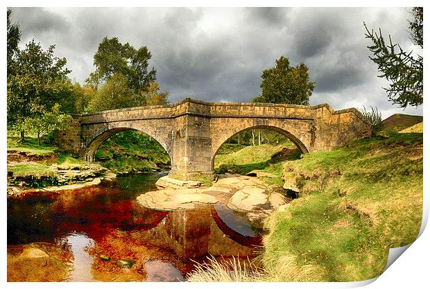 Skipping Stones Bridge Derbyshire Print by Angela Wallace