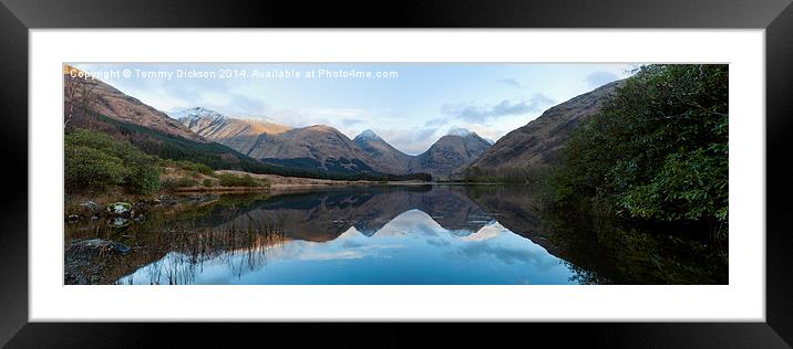 Lochan Urr Panorama. Framed Mounted Print by Tommy Dickson