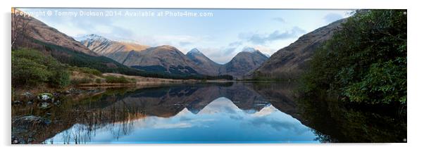 Lochan Urr Panorama. Acrylic by Tommy Dickson