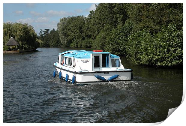 CRUISING ON THE NORFOLK BROADS Print by Ray Bacon LRPS CPAGB