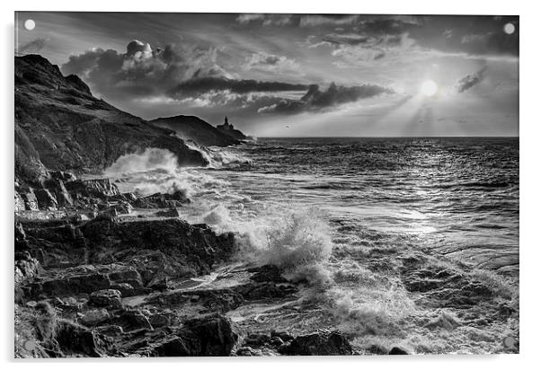 Mumbles Lighthouse Acrylic by Creative Photography Wales