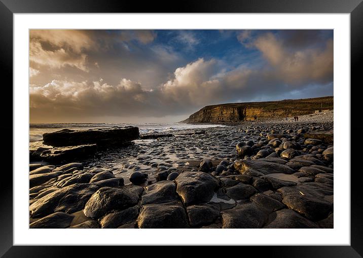 Southerndown Evening Light Framed Mounted Print by Creative Photography Wales