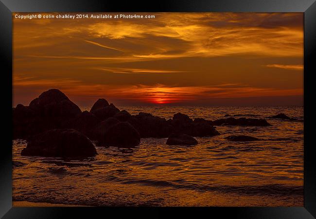 Thailand Sunset Framed Print by colin chalkley