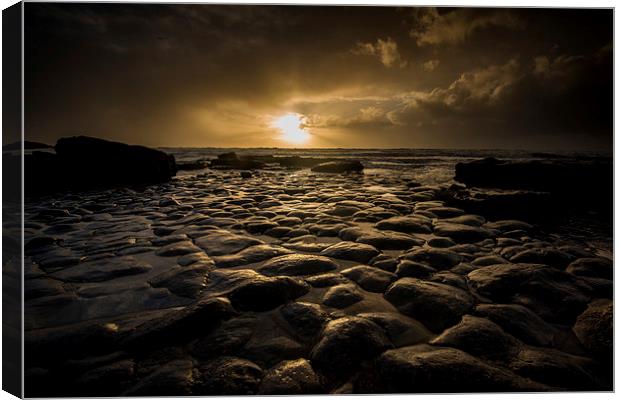 Southerndown Sundown Canvas Print by Creative Photography Wales
