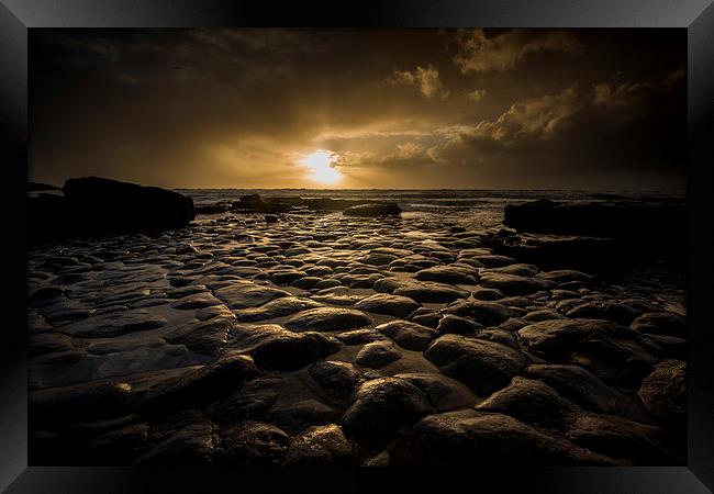 Southerndown Sundown Framed Print by Creative Photography Wales