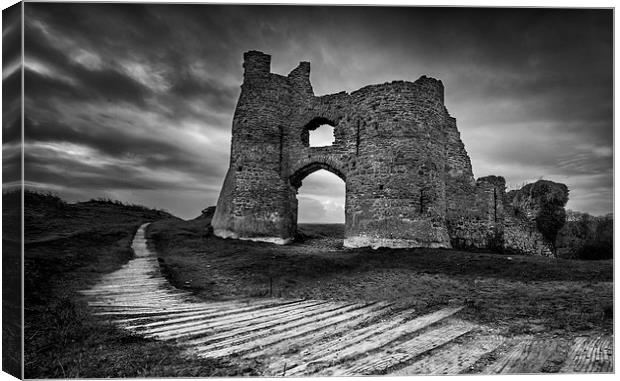 Pennard Castle Canvas Print by Creative Photography Wales