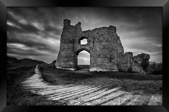 Pennard Castle Framed Print by Creative Photography Wales
