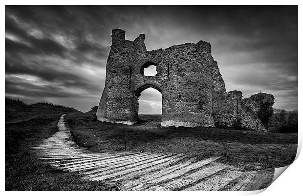 Pennard Castle Print by Creative Photography Wales