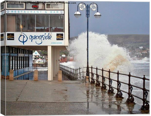 Stormy Swanage 2 Canvas Print by Mike Streeter