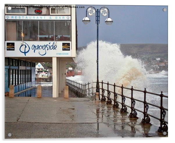 Stormy Swanage 2 Acrylic by Mike Streeter