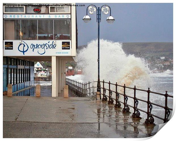 Stormy Swanage 2 Print by Mike Streeter