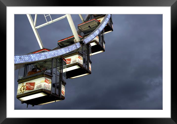 capsules on big wheel at Hyde Park London Winter W Framed Mounted Print by Susan Sanger
