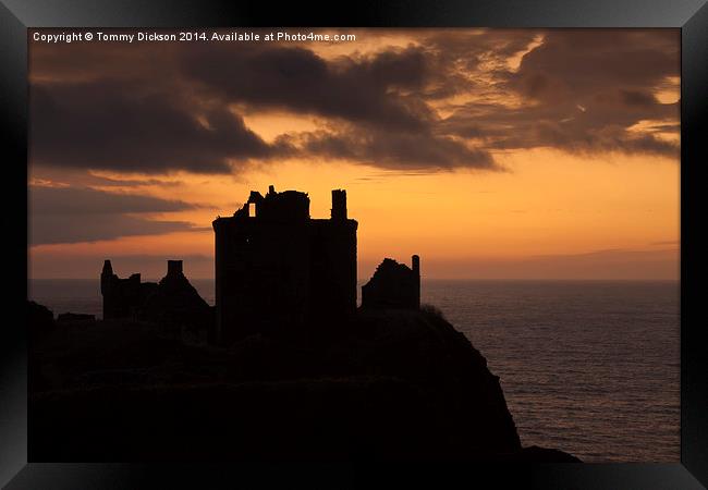 Sunrise at Dunnottar Castle Framed Print by Tommy Dickson