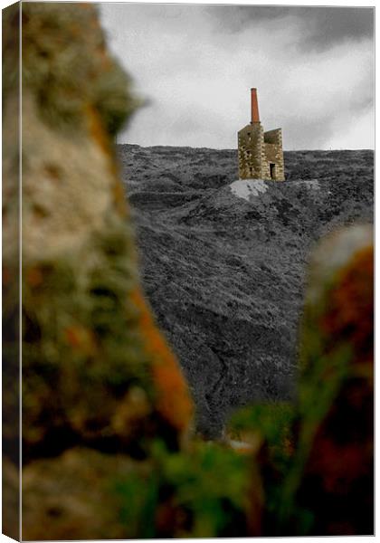 cornish tin mine Canvas Print by jon betts