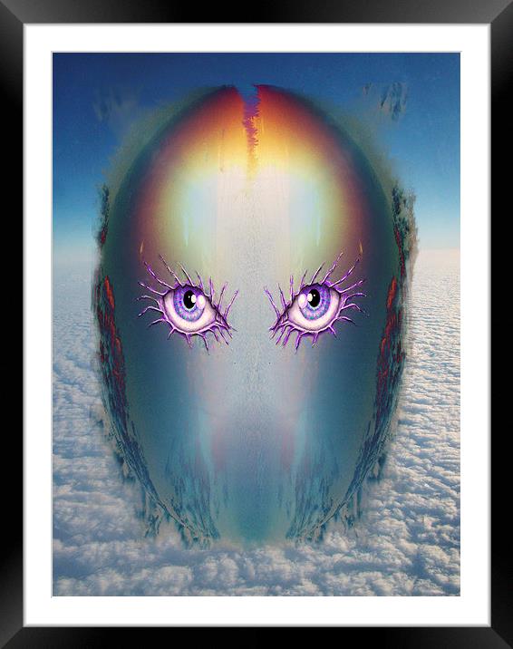 Purple Eye Framed Mounted Print by Darrin miller