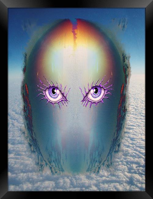 Purple Eye Framed Print by Darrin miller