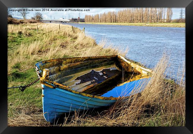 An old boat dying alongside the River Dee. Framed Print by Frank Irwin