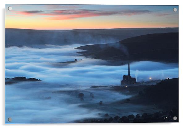 Dawn over Castleton Acrylic by Robert Fielding