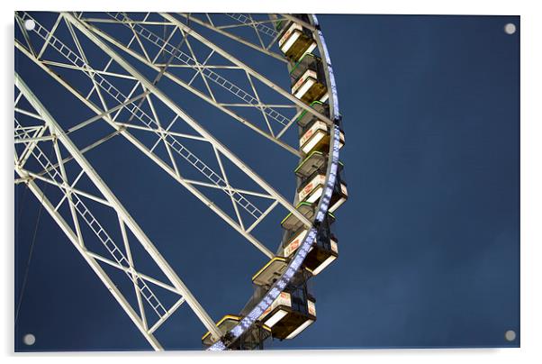 Fairground ride big wheel Acrylic by Susan Sanger