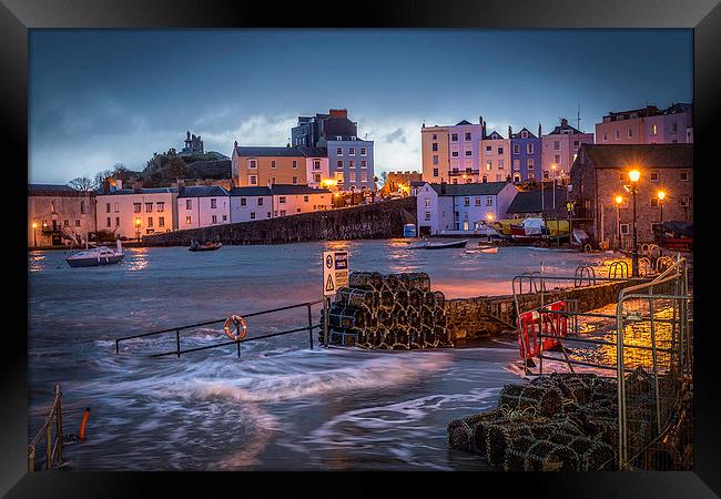 Tenby Harbour High Tide Framed Print by Paul Deverson