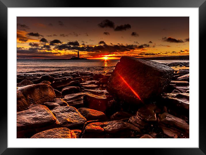 Sun Rays Framed Mounted Print by andrew stewart