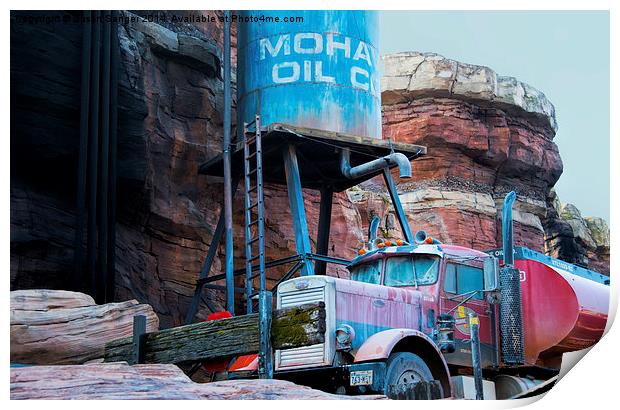 Truck in front of mountain Print by Susan Sanger