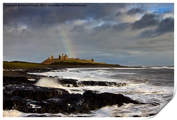 Dunstanburgh Castle Print by David Pringle