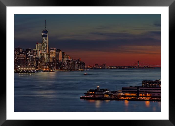 Freedom Tower Sunset Framed Mounted Print by Susan Candelario