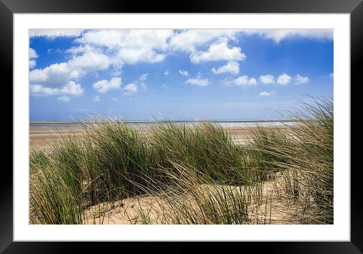 Sandy beach dunes British Coast Framed Mounted Print by Susan Sanger
