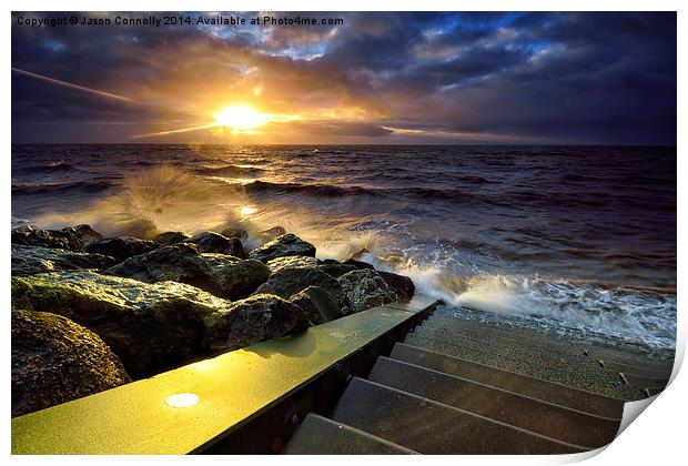 Cleveleys Sunset Print by Jason Connolly
