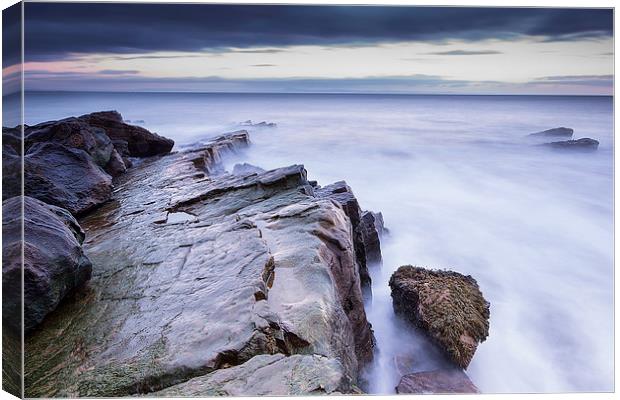 Rocks at Gullane Beach Canvas Print by Keith Thorburn EFIAP/b