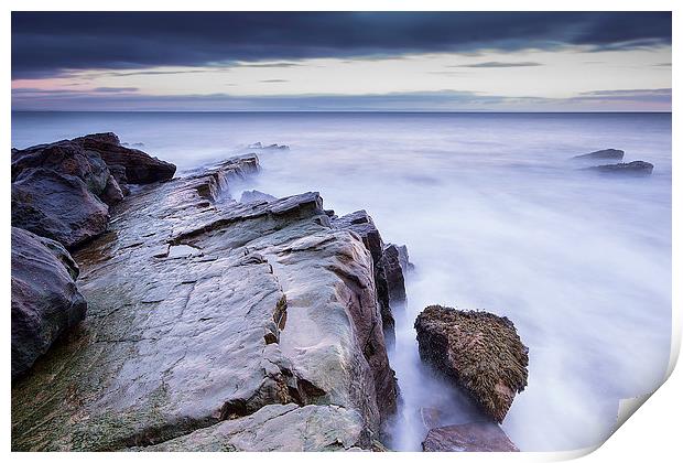 Rocks at Gullane Beach Print by Keith Thorburn EFIAP/b