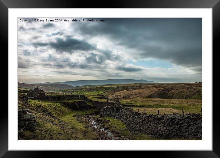 Grassington Yorkshire Dales Framed Mounted Print by Dave Evans